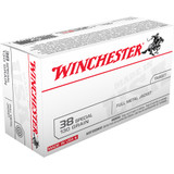 Winchester USA Pistol Ammo 38 Spl 130 gr. FMJ 50 rd.