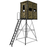 Muddy Striker Box Blind Steel Wall Contruction 10ft Tower Cracked Mud Camo