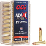 CCI Target & Plinking Maxi-Mag Rimfire Ammo 22 Mag 40 gr. Total Metal Jacket 50 rd.
