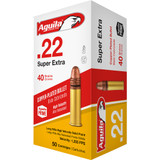 Aguila Standard High Velocity Rimfire Ammo 22 LR. 40 gr. Solid 50 rd.
