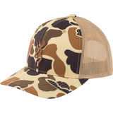 Browning Cupped Up Mesh Snapback Hat Vintage Tan Buckmark