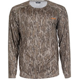 Habit Men's Siesta Cape Long Sleeve Perf Tee Mossy Oak New Bottomland