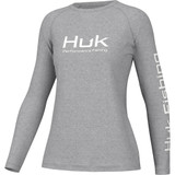 Huk Pursuit Heather Long Sleeve Shirt Night Owl Heather