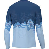 Huk Pursuit Topo Marsh Long Sleeve Crystal Blue