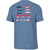 Huk Kc Flag Fish Performance T-Shirt Quiet Harbor Heather