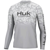 Huk Icon X Long Sleeve Crew Harbor Mist Reef