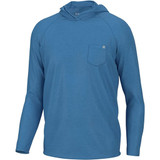 Huk Waypoint Hoodie Azure Blue