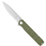 CobraTec Large Kuzio Drop Serrated Folding Blade Knife