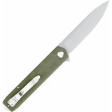 CobraTec Large Kuzio Drop Serrated Folding Blade Knife