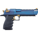Magnum Research Desert Eagle L6 Pistol 50 AE 6 in. BLK Alum/Carbo Blue Slide/GLD 7 rd.