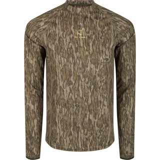 Drake Ol' Tom Mens Early Bird LS Performance Crew MO Bottomland