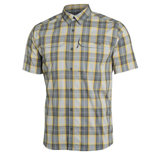 Sitka Men's Globetrotter Short Sleeve Aluminum Plaid