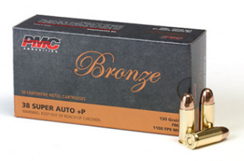 PMC Bronze .38 Super +P 130 Grain FMJ 50 Rounds