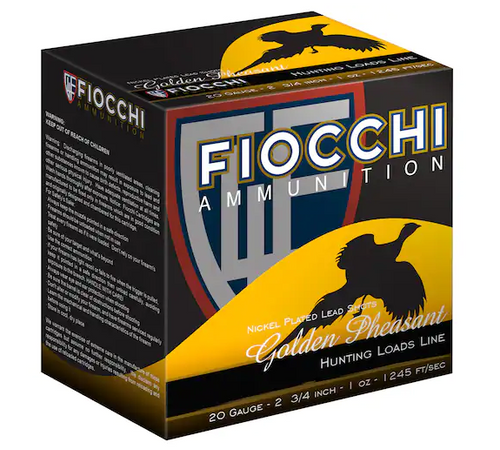 Fiocchi Golden Pheasant Shotgun Loads 20 Ga 2.75" 1 oz. 5 Shot 25 Rounds