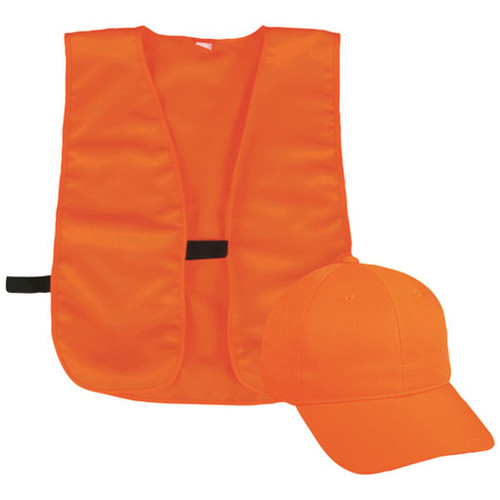 Outdoor Cap Vest and Cap Combo Blaze Orange Adult