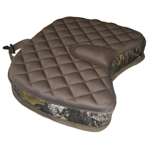 Hunting Seat Pad, Thickened Brown Camouflage And Black Stadium Seat Cushion  Pad Quilted Cotton Oxford Fabric With Carry Handle Buckle For Travel 