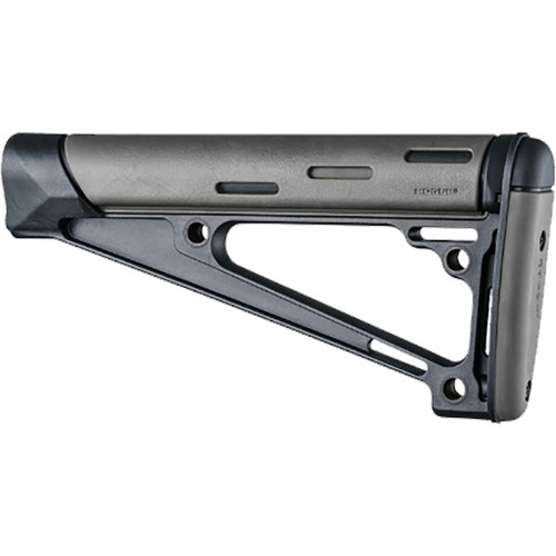 Hogue OverMolded Fixed Buttstock Gray fits A2 Buffer Tube