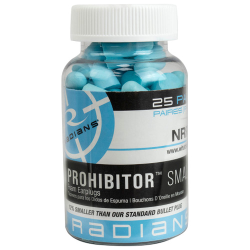 Radians Prohibitor Small Foam Earplugs Jar 25 pr.