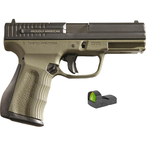 FMK Elite Pro Pistol OD Green 9mm Semi Automatic Package w/ Optic