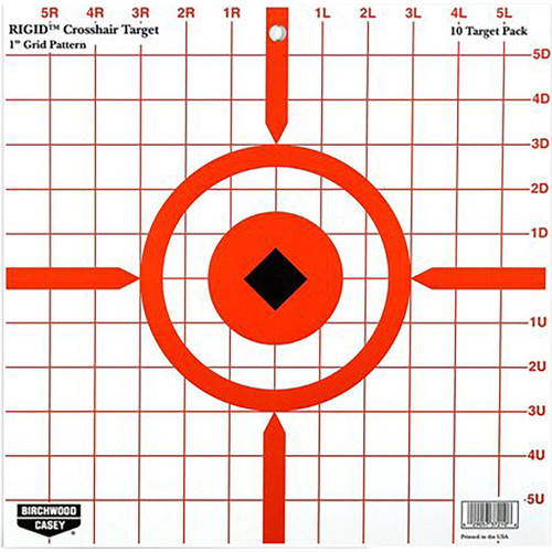 Birchwood Casey Rigid Crosshair 12 in. Sight-In Target 10 Pack