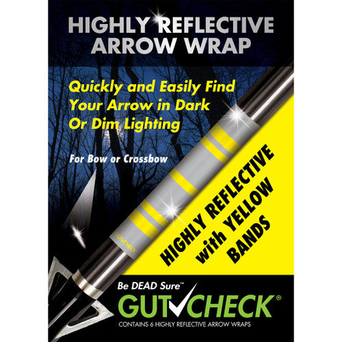 Gut Check Highly Reflective Arrow Wraps Yellow 6 pk.