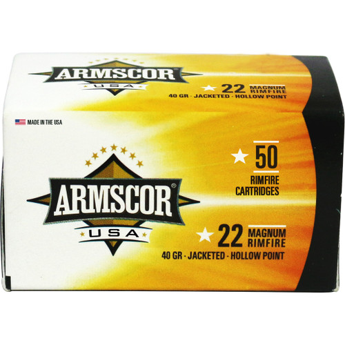 Armscor Rimfire Ammo 22 WMR 40 gr. JHP 50 rd.