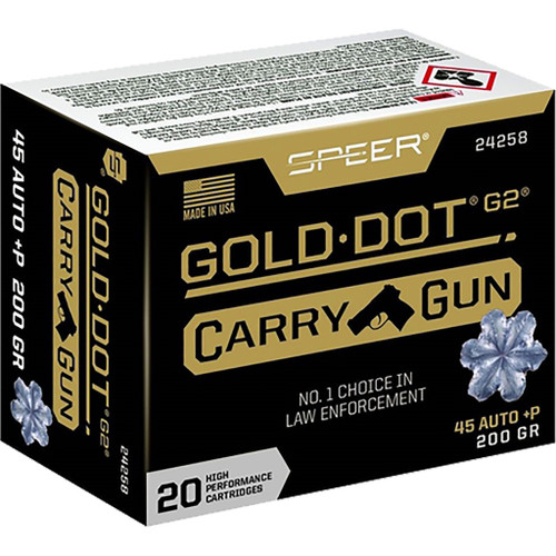Speer Gold Dot Carry Gun Handgun Ammo 45 ACP +P 200 gr. HP 20 rd.