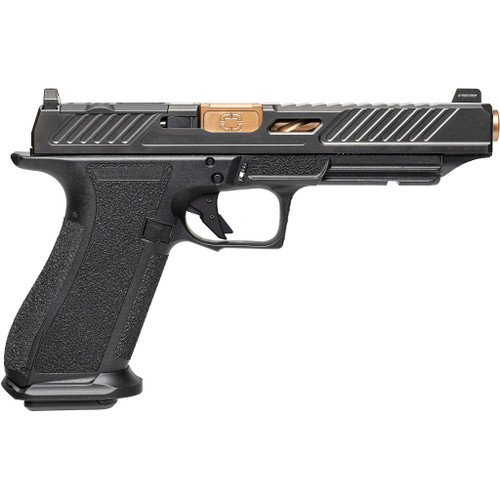 Shadow Systems DR920L Elite Slide Optic Pistol 9mm 5.3 in. Black Unthreaded Barrel Bronze 17 rd.