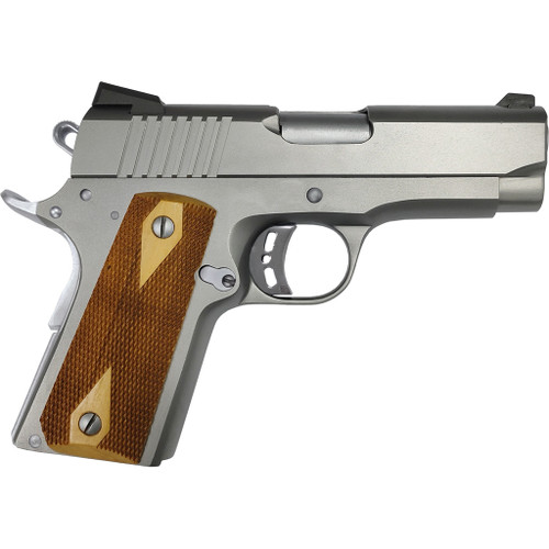 Rock Island Rock Standard CS 1911 Pistol 9mm 3 in. Stainless Steel Wood Grip 8 rd.