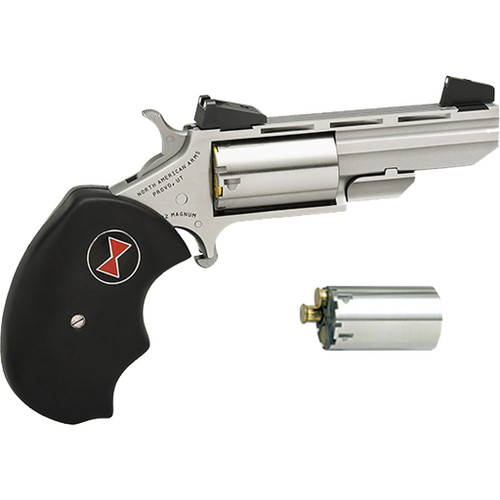 NAA Black Widow Revolver Combo 22 LR/.22 WMR Stainless/Black 2 in. 5 rd. AS