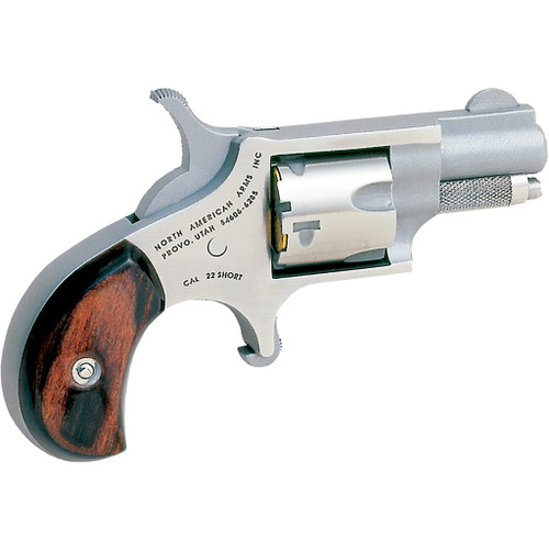 NAA 22S Mini-Revolver 22 Short Stainless/Wood 1.13 in. 5 rd.