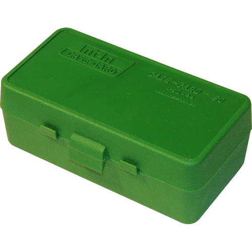 MTM Handgun Ammo Box .44 Mag Green 50 rd.