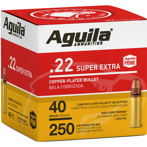 Aguila Standard High Velocity Rimfire Ammo 22 LR. 40 gr. HV SP 250 rd.