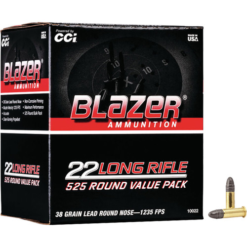 CCI Blazer Rimfire Ammo 22 LR. 38 gr. RN 525 rd.