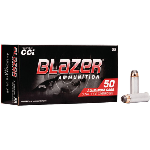 CCI Blazer Pistol Ammo 44 Rem Mag 240 gr. Jacketed Hollow Point 50 rd.