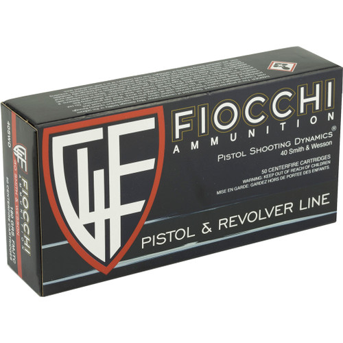 Fiocchi Range Dynamics Pistol Ammo 40 S&W 180 gr. FMJTC 50 rd.