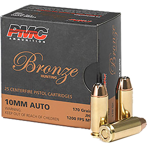 PMC Bronze Pistol Ammo 10mm Auto JHP 170 gr. 25 rd.