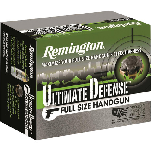Remington Ultimate Defense Full Size Handgun Ammo 45 ACP 185 gr. BJHP 20 rd.