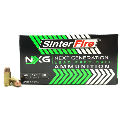 Sinterfire NXG Lead Free Ball Pistol Ammo 40 S&W 125 gr. Lead-Free Ball 50 rd.