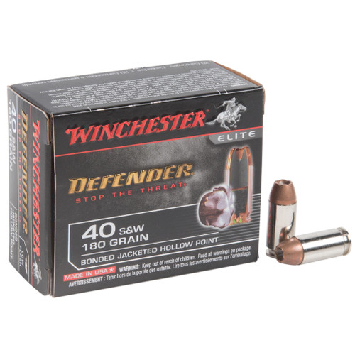 Winchester Defender Pistol Ammo 40 S&W 180 gr. JHP 20 rd.