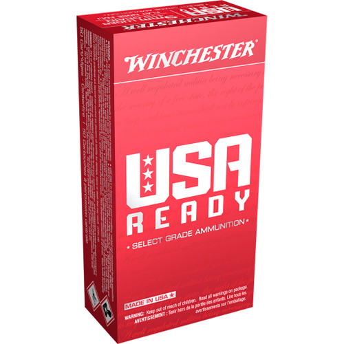 Winchester USA Ready Pistol Ammo 9mm 115 gr. FMJ Flat Nose 50 rd.