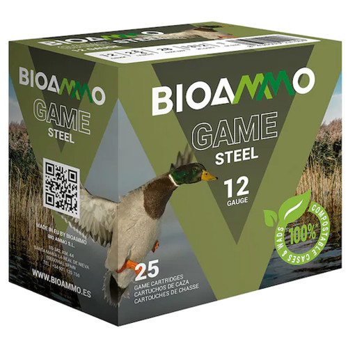 BIOAMMO HB Waterfowl Shotgun Ammo 12 ga. 1 1/16 oz. 3 Shot Steel 25 rd.