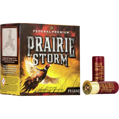 Federal Premium Prairie Storm Shotgun Ammo 12 ga. 3 in. 1 5/8 oz. 4 Shot FS Lead 25 rd.