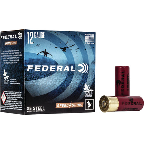 Federal Speed-Shok Load 12 Gauge 2.75 in. 1 1/8 oz. 3 Shot 25 rd.
