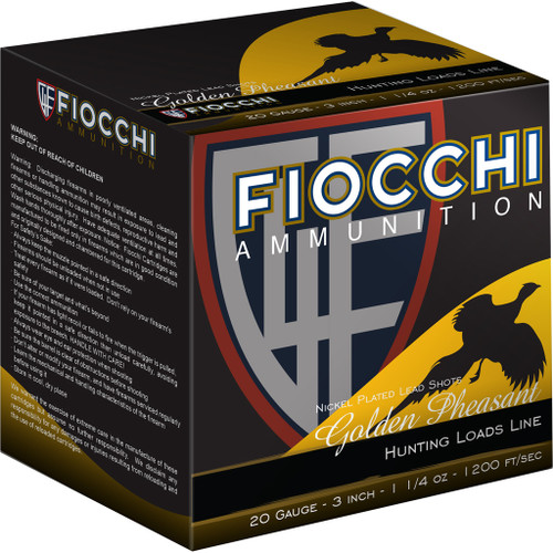 Fiocchi Golden Pheasant Shotgun Loads 20 ga. 3 in. 1 1/4 oz. 5 Shot 25 rd.