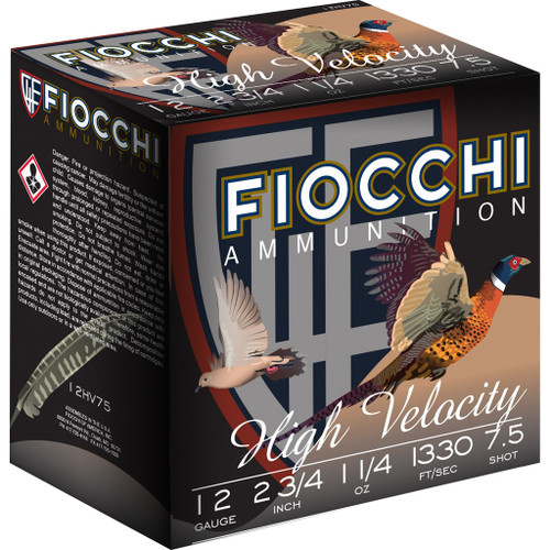 Fiocchi High Velocity Hunting Loads 12 ga. 2.75 in. 1 1/4 oz. 7.5 Shot 25 rd.
