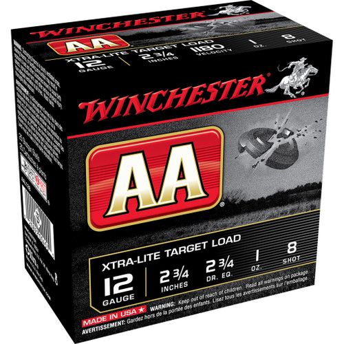 Winchester AA Xtra-Lite Load 12 ga. 2.75 in. 1 oz. 8 Shot 25 rd.