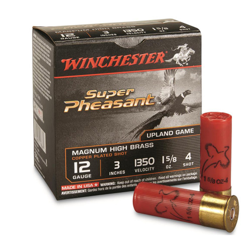 Winchester Super Pheasant Shotgun Load 12 ga. 3 in. 1 5/8 oz. Magnum HB 4 Shot 25 rd.