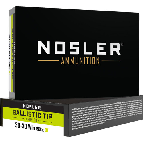 Nosler Ballistic Tip Rifle Ammunition 30-30 Win. 150 gr. BT SP 20 rd.