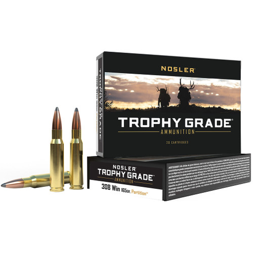 Nosler Trophy Grade Rifle Ammunition 308 Win. 165 gr. PT SP 20 rd.